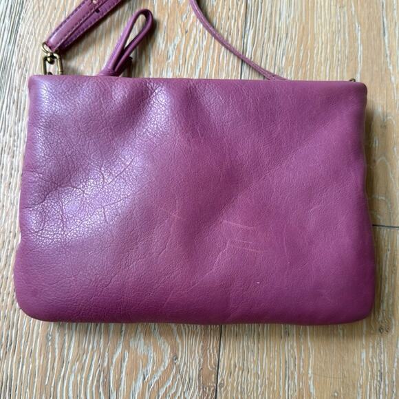 NWT Madewell The Puffer Leather Crossbody Bag Warm Violet Pink - Picture 4 of 6
